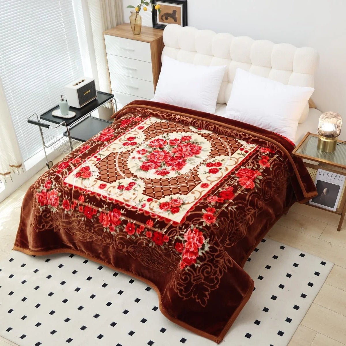 KOREAN BEAR EMBOSSED Blanket King size