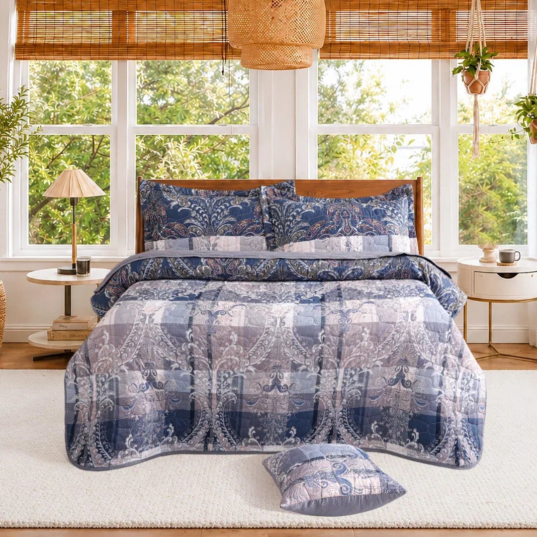 Feather Gold Collection 5 Pcs Bedspread Set - Regalia