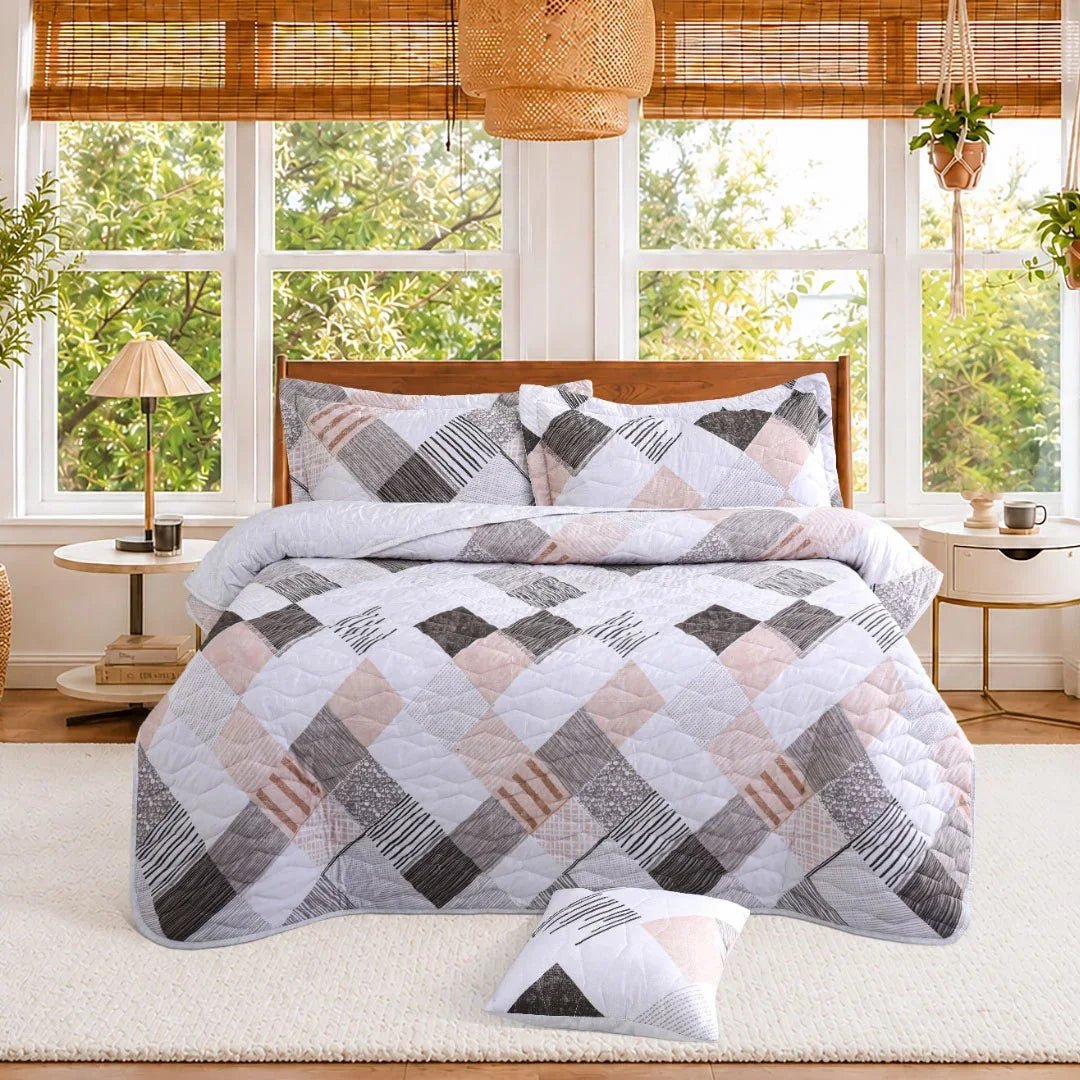 Feather Gold Collection 5 Pcs Bedspread Set - Fusion