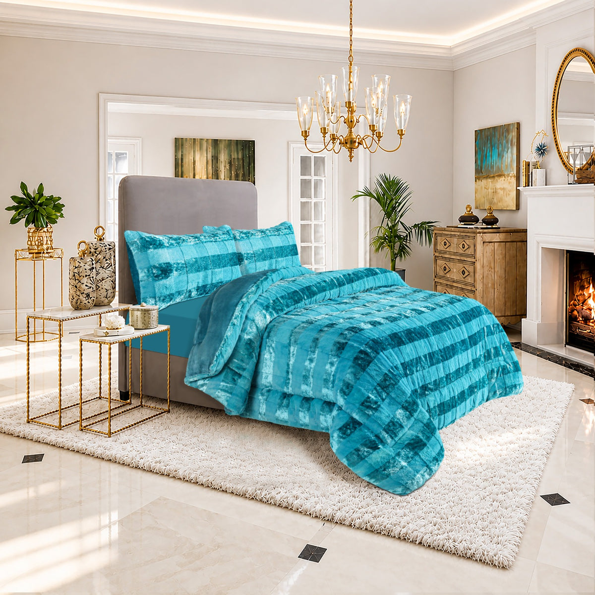 Glossy Glossy 4Pcs Comforter Set