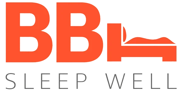 BBL Sleep Well logo featuring orange text and a minimalist bed icon.