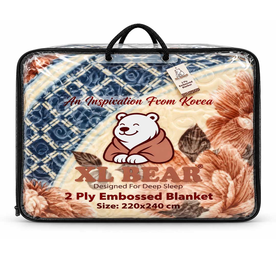 XL BEAR EMBOSSED BLANKET KING SIZE